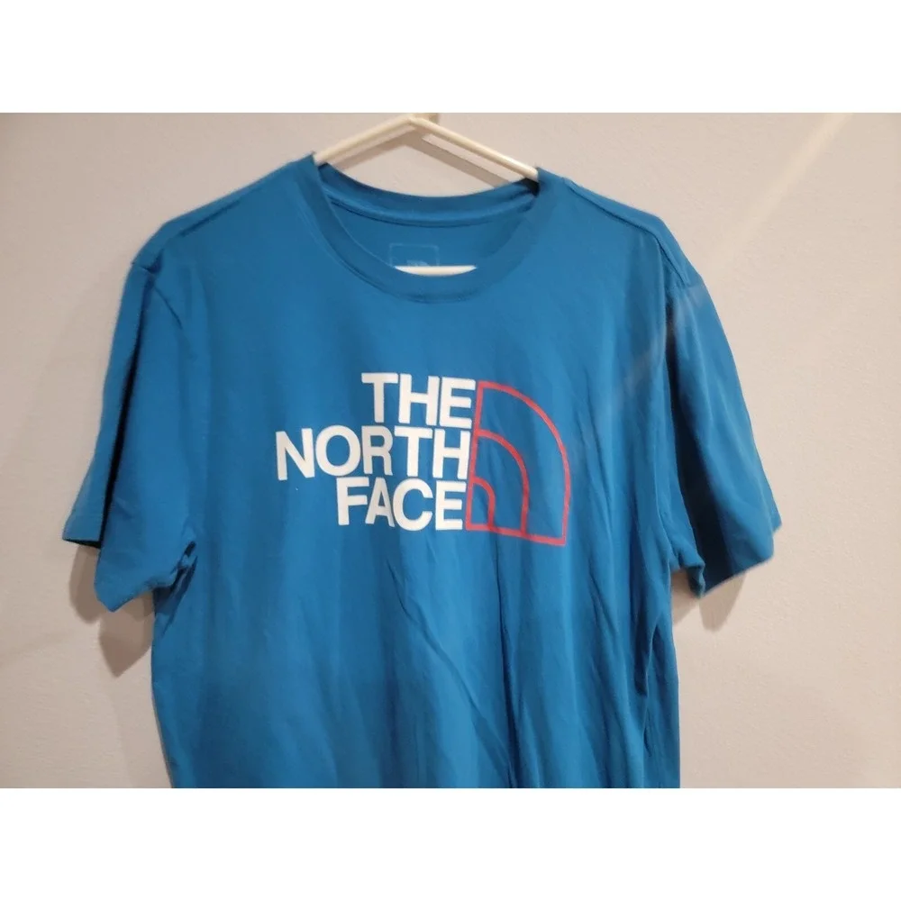 The North Face Short Sleeve Half Dome Blue T-Shirt‎ Man's Sz. L